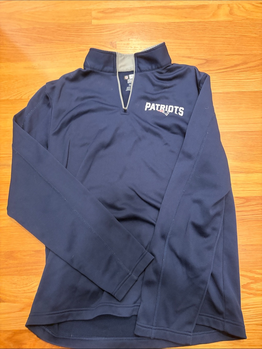 Team Apparel Patriot Navy and Gray TX3 Warm Quarter-Zip Pullover